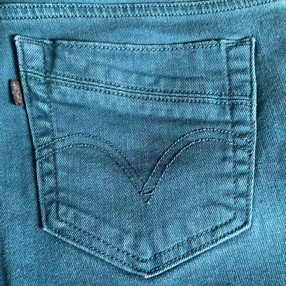 Women’s Levi’s 505 Straight Leg Black Jeans with Silver Accent Stitching NWOT 8M - Picture 9 of 10